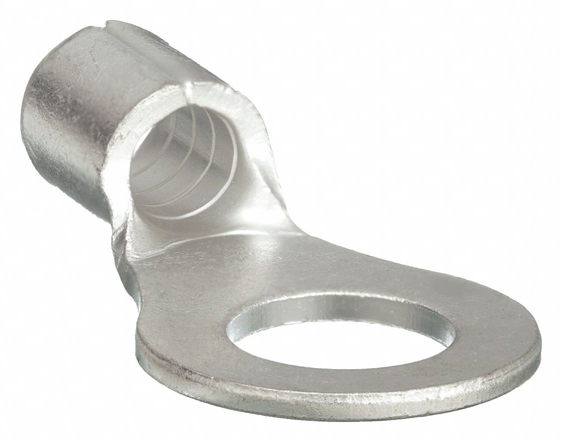RING TERMINAL, BARE, ⅜ IN STUD SIZE, 12 AWG TO 10 AWG WIRE SIZE RANGE, 50 PK