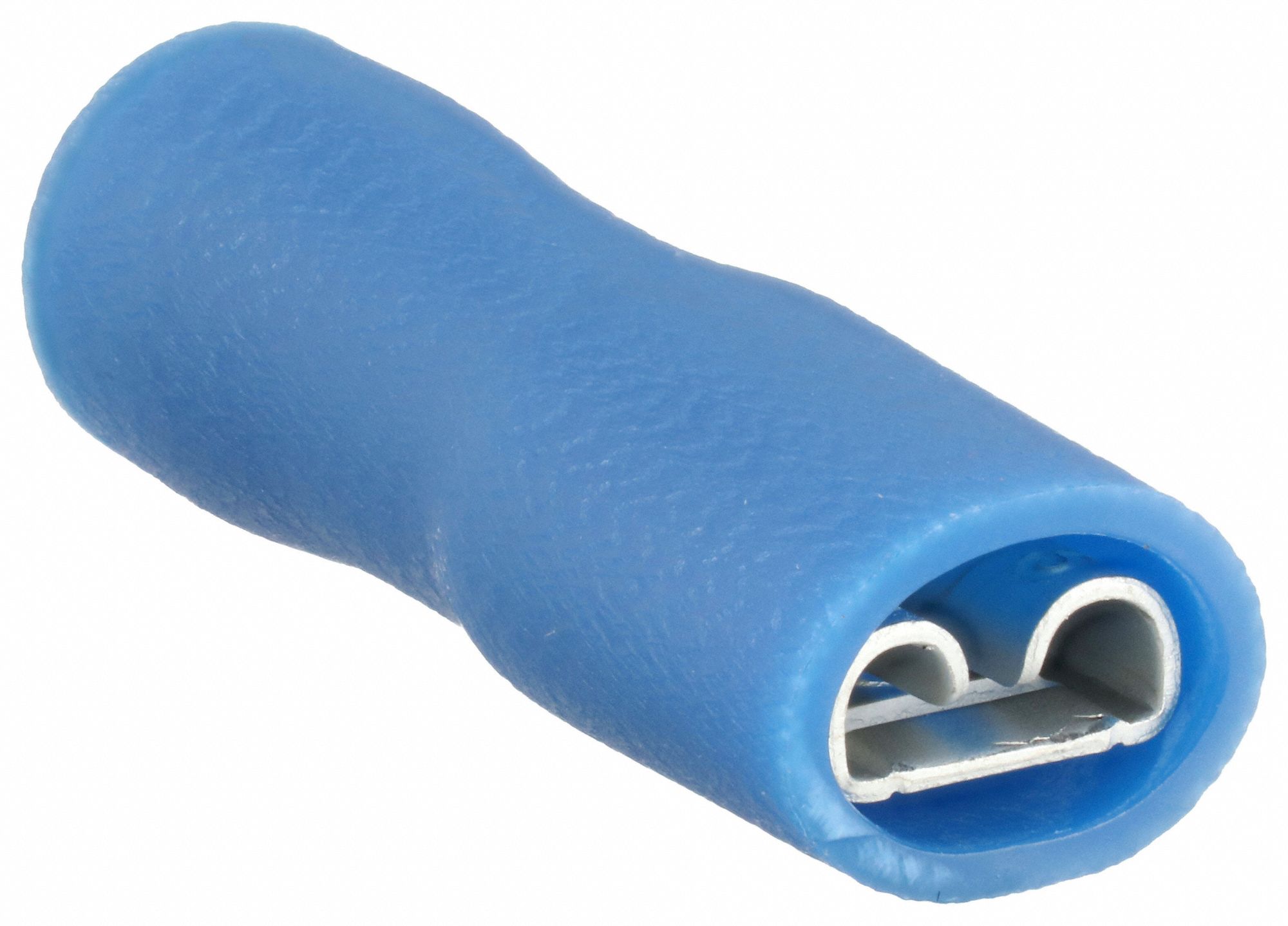 FEMALE DISCONNECT WITH COPPER SLEEVE, BLUE, VINYL, FULL COVERAGE, FEMALE SOCKET, 50 PK