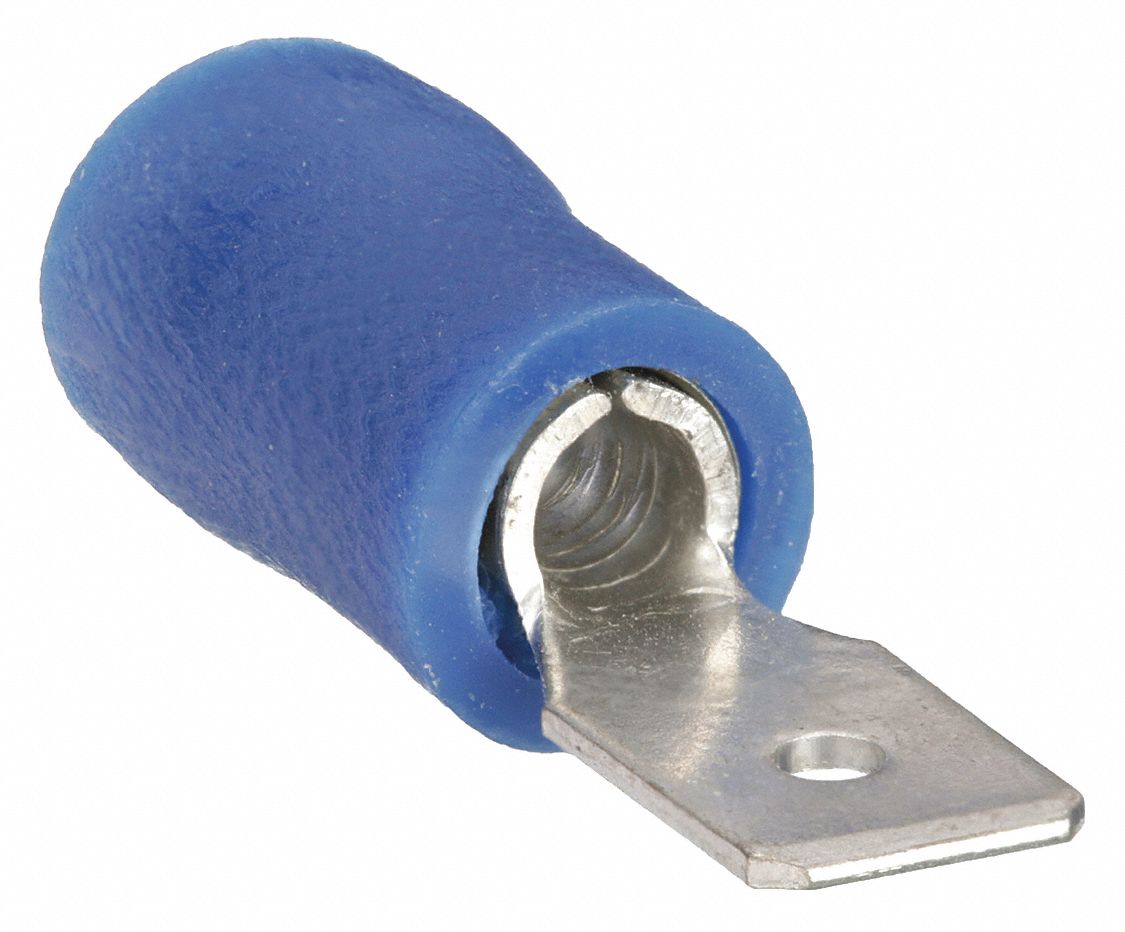 DÉCONNEXION MÂLE AVEC MANCHON EN CUIVRE, VINYLE, COUVERTURE PARTIELLE, LAITON, 0,78 PO LONGUEUR, 16 AWG, 14 AWG