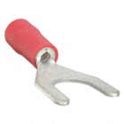 FORK TERMINAL,1/4 IN,RED,PK 100