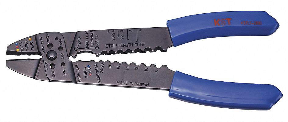 Insulated Crimper, 26-6 AWG, 8-7/8 In L