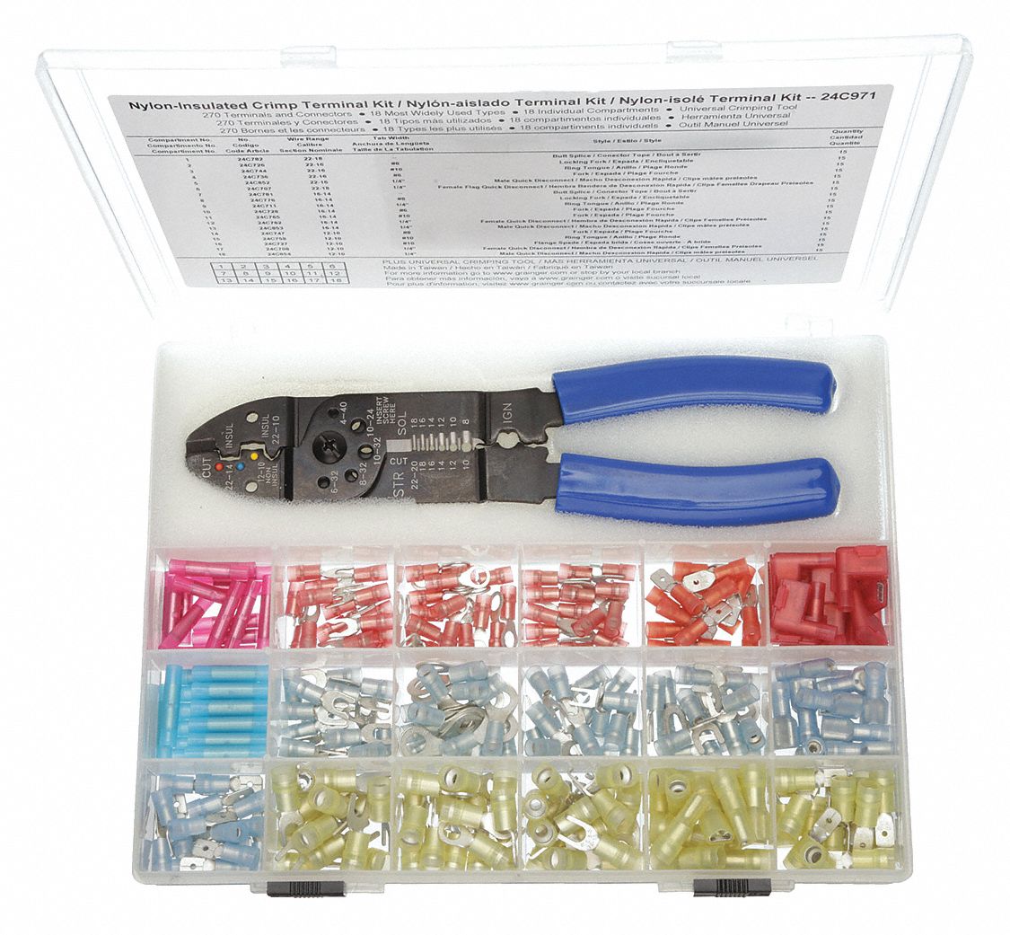 TERMINAL KIT,NYLON,22-10 AWG