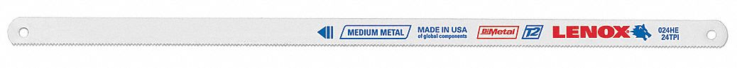 LENOX, 10 in Blade Lg, Bi-Metal, Hacksaw Blade - 24C979|S024HE - Grainger