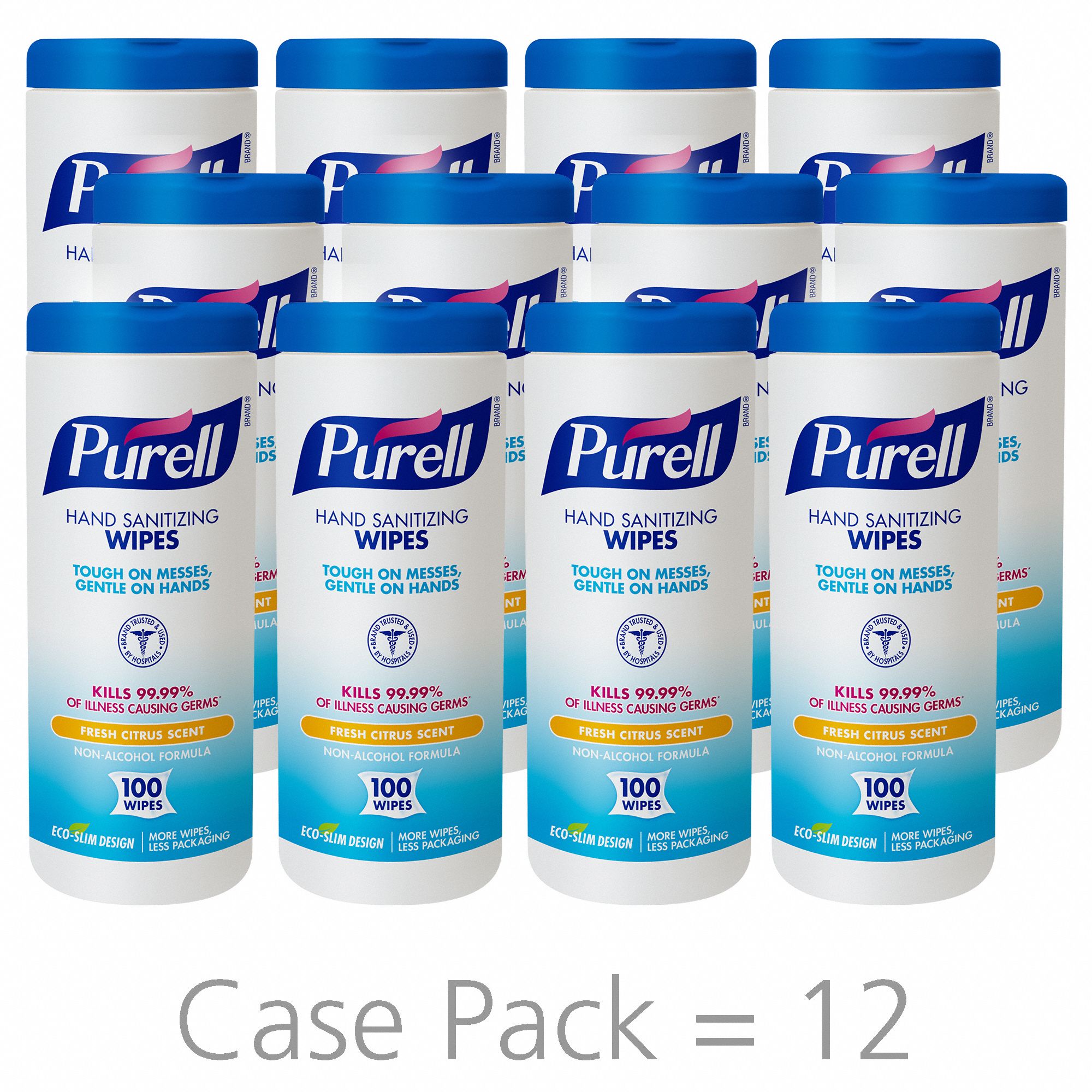 PURELL Hand Sanitizer Wipes Canister, Wipes, 53/4 in x 7 in Sheet