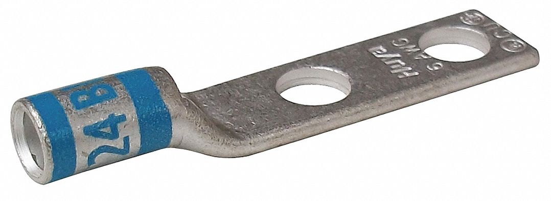 Compression Lug: For 6 AWG, Stranded Wire, 5/16 in Stud Size, Std, Copper Barrel