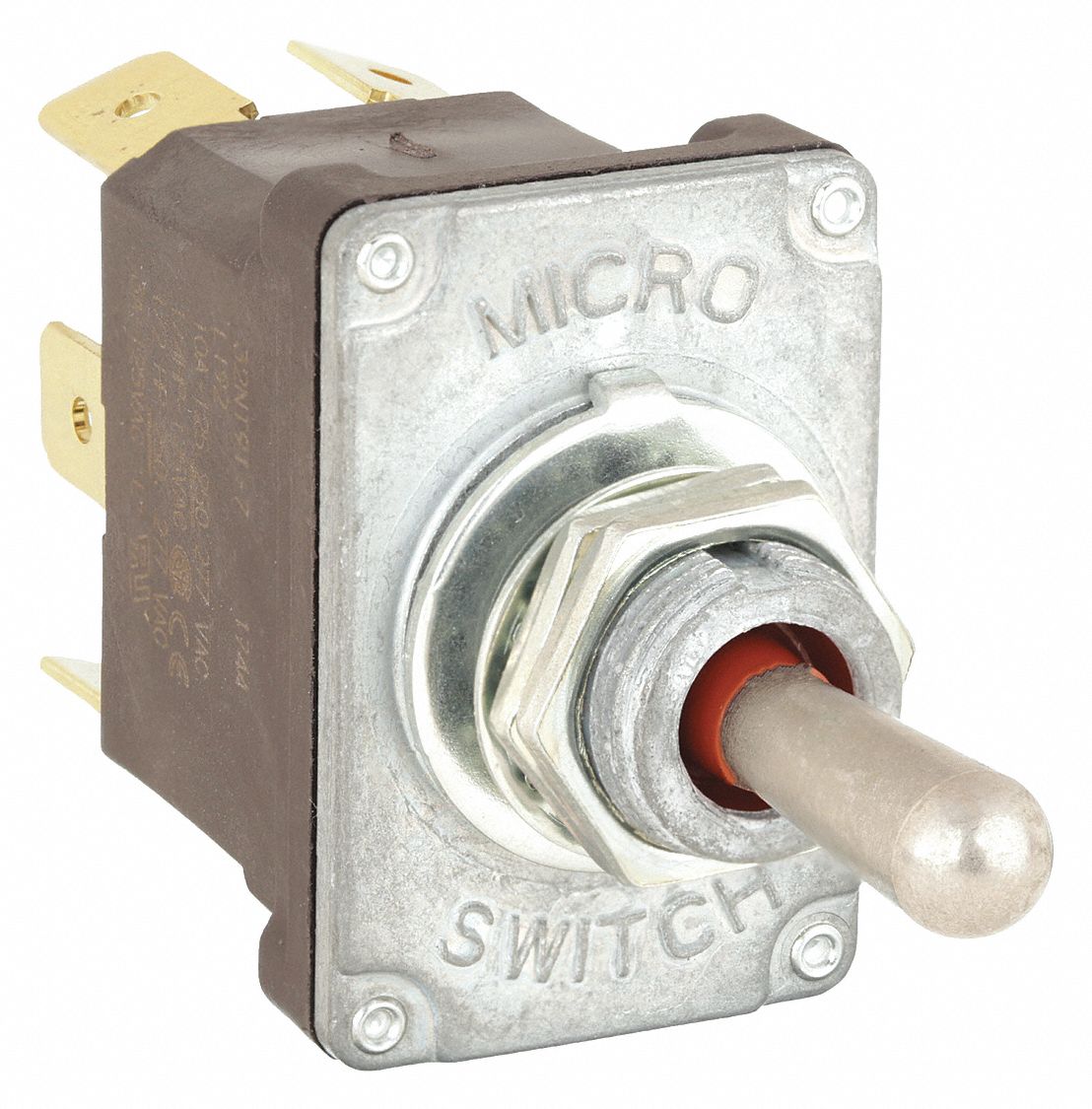 Toggle Switch: 3 Position, 6 Connections, DPDT, Quick Connect Tab Connection, NT Series