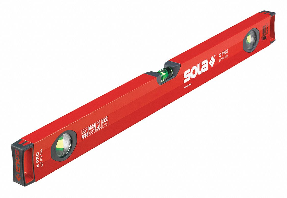 Box Level Aluminum 24 In Red