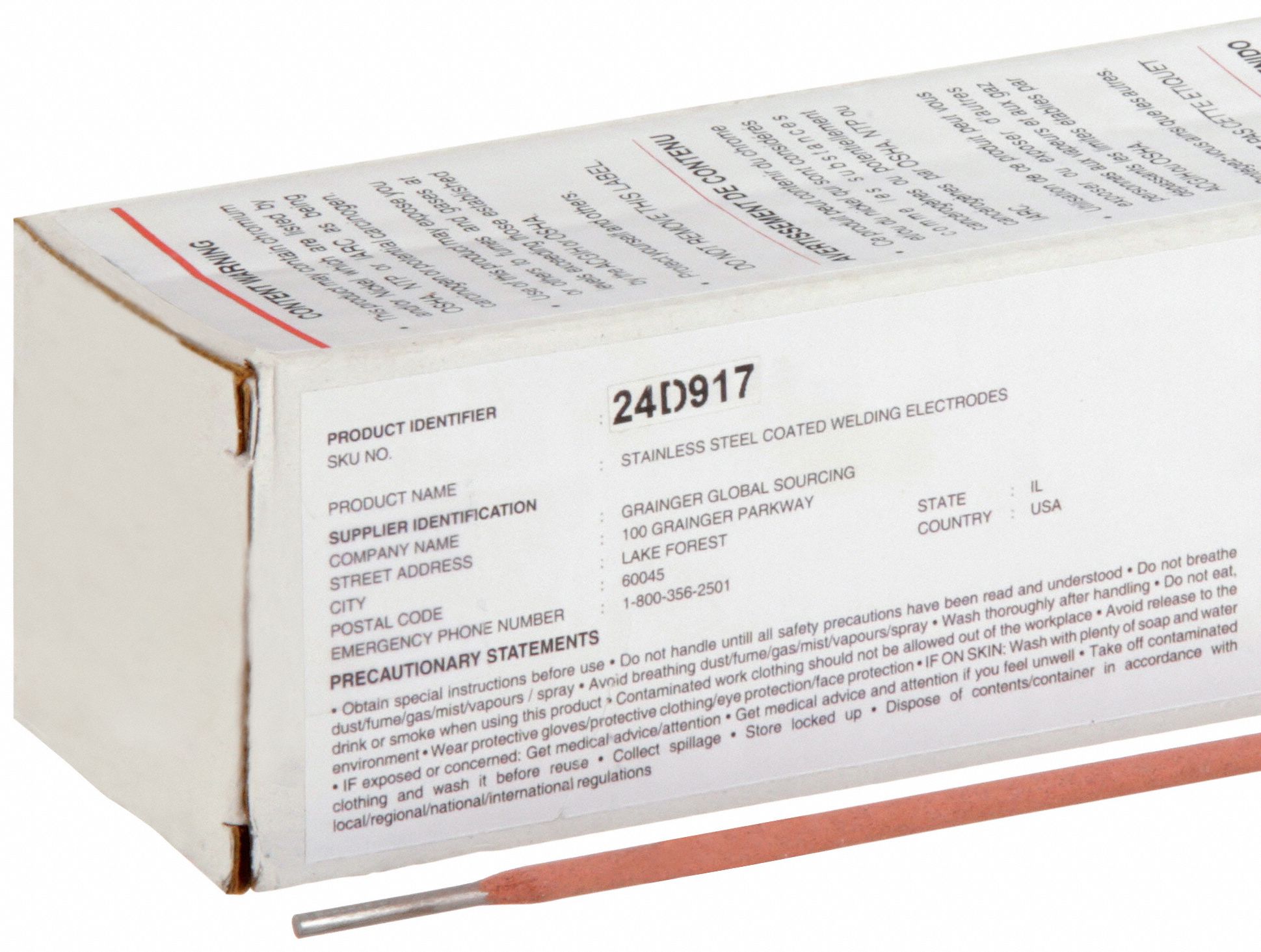 Stick Electrode: Carbon Steel, E6010, 3/32 in x 14 in, 5 lb