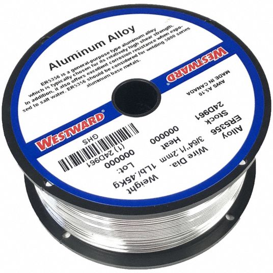 WESTWARD MIG Welding Wire Aluminum, ER5356, 3/64 in, 1 lb 24D961ER535604701 Grainger