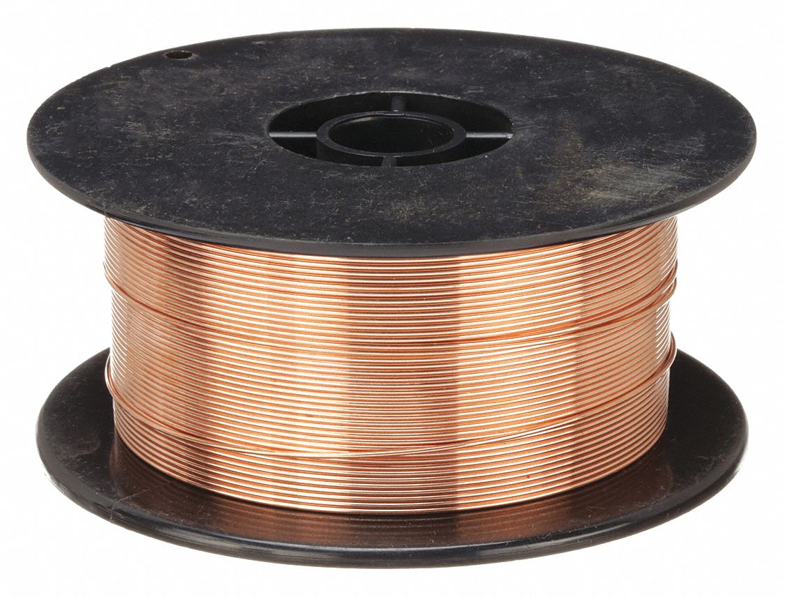 MIG Welding Wire: Carbon Steel, ER70S-6, 0.035 in, 33 lb, Plastic Spool
