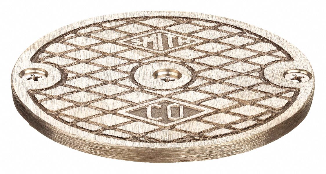 JAY R. SMITH MFG. CO, 4 1/8 in Pipe Dia., Nickel Bronze, Cleanout Cover 24E5584020C03NB