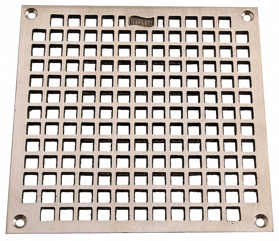 JAY R. SMITH MFG. CO Nickel Bronze Floor Drain Grate 24E583B08NBG