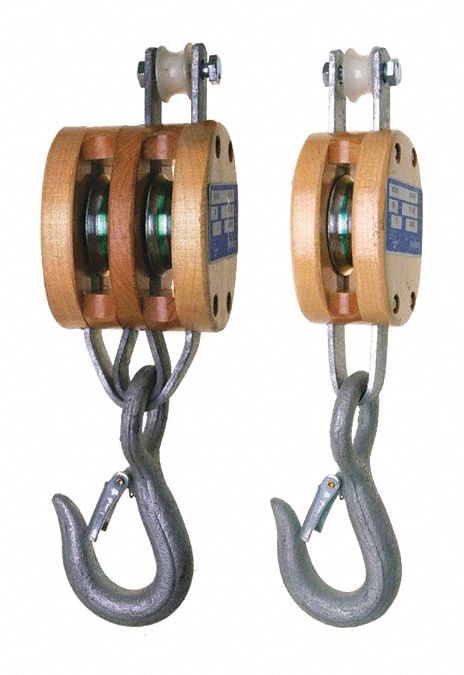 PULLEY BLOCK, 1,800 LB LOAD LIMIT, GALVANIZED FINISH