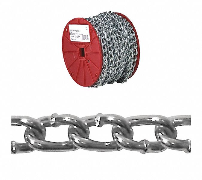 2/0 TWIST LINK MACHINE CHAIN 70 FT REEL, 545 LB WORKING LOAD