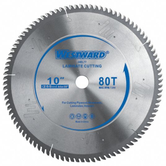 Westward Circular Saw Blade 10 In Blade Dia 24el77 24el77 Grainger