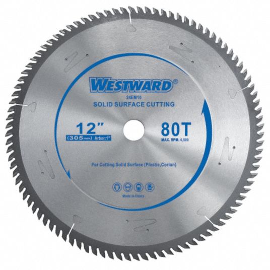 WESTWARD Circular Saw Blade, 12 in Blade Dia. - 24EM10|24EM10 - Grainger