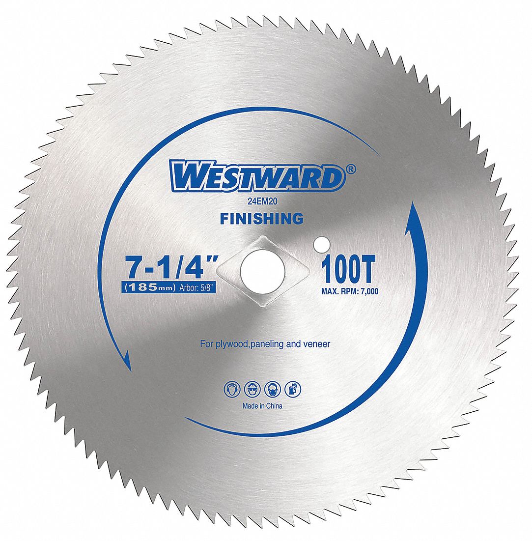 Circular Saw Blade, 7 1/4 in Blade Dia. Grainger
