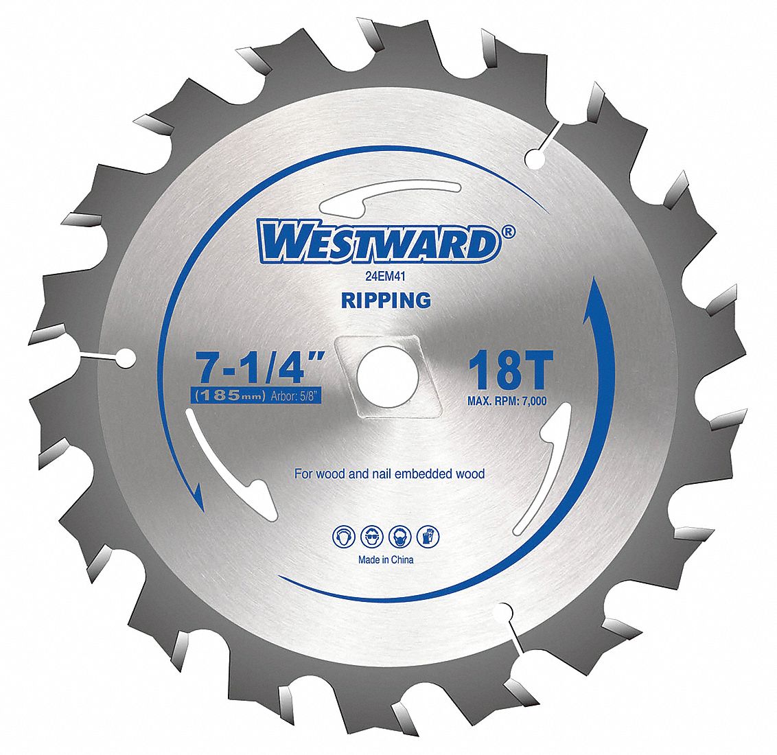 Circular Saw Blade, 7 1/4 in Blade Dia. Grainger