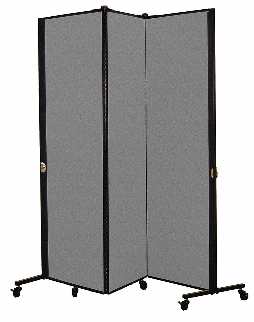 SCREENFLEX Portable Room Divider, Number of Panels 3, 5 ft 9 in Overall
