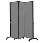 PORTABLE ROOM DIVIDER,5FT 9IN W,STONE