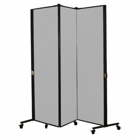 SCREENFLEX, 3 Panels, 5 ft 9 in, Portable Room Divider 24EM49HKDL603