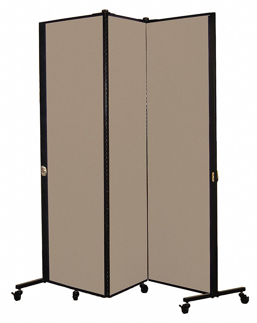 SCREENFLEX Portable Room Divider, Number of Panels 3, 5 ft 9 in Overall