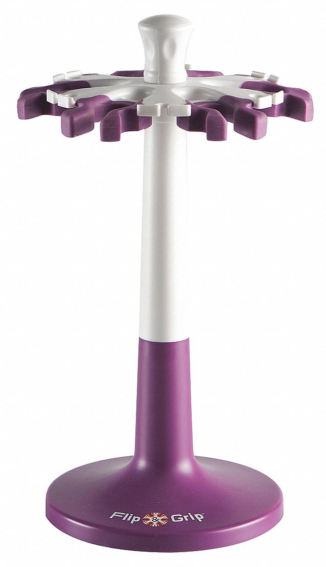 Pipette Holder: 13 1/8 in Overall Wd, 7 5/8 in Overall Ht, ABS Plastic/TPE, Magenta, (12) Pipettes