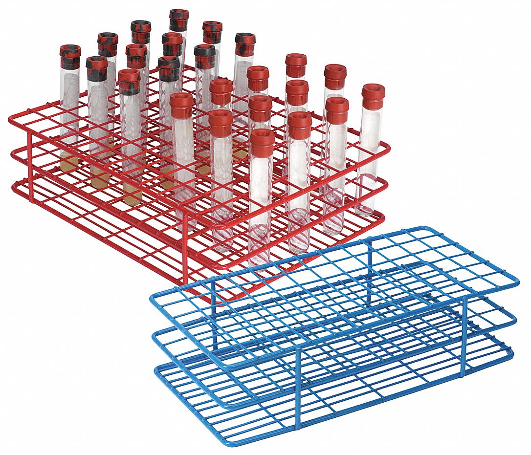 HEATHROW SCIENTIFIC Test Tube Rack, Blue 24EN39HS120089 Grainger