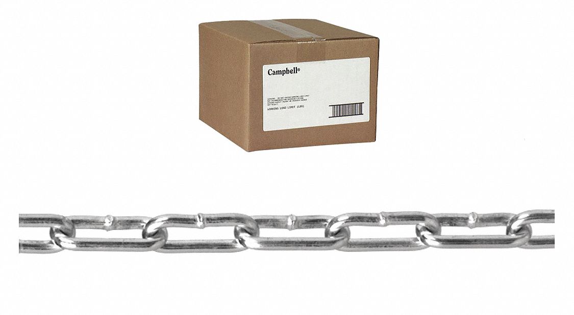 1/0 Straight Link Coil Chain 100Ft Ct