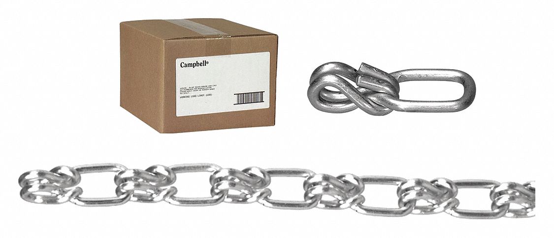 24F279 - 1/0 Lock Link Sglloop Chain Galv 100Ft - Only Shipped in Quantities of 100