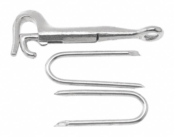 24F477 - 4In Gatehook W/2 Stl Staples Reverse - Only Shipped in Quantities of 10