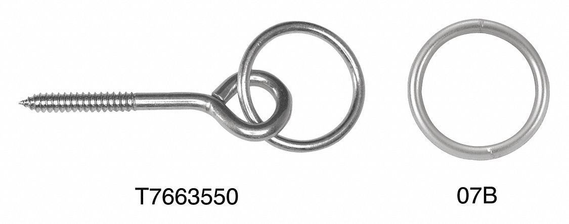 2In Hitch Ring W/31/2In Eye Screw