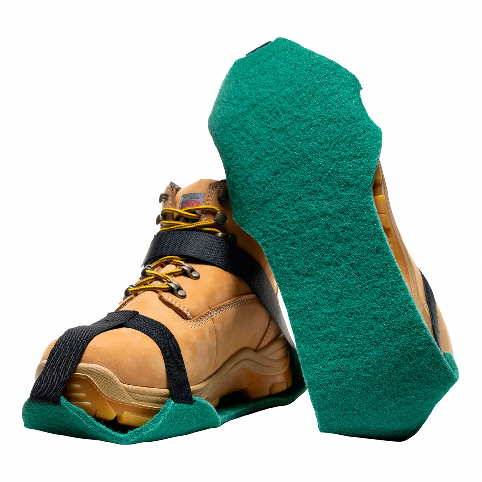 UNISEX STRAPS, L, SIZE 9 TO 13, NYLON, GREEN, 13 X 5½ X 1½ IN, FOR DRY/WET FLOORS