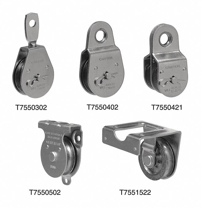 24G015 - 11/2In Hd Pulley Double Sheave Eye Steel - Only Shipped in Quantities of 5