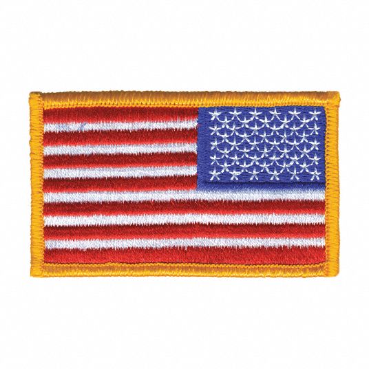 Reverse Gold American Flag Patch