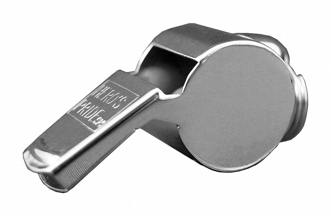 HEROS PRIDE Metal Whistle, Silver 24GR974010N Grainger