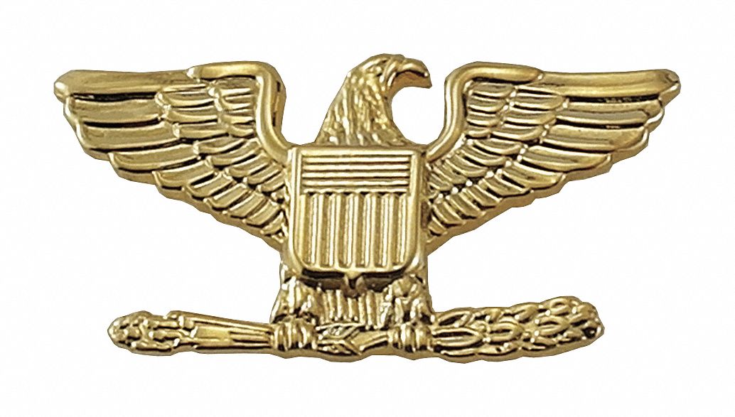 HEROS PRIDE Metal Rank Insignia,Col. Eagle,Gold,PR - 24GT45|4413MG ...
