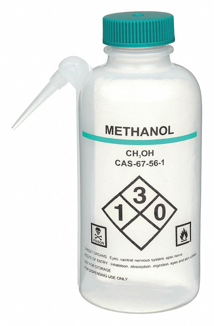 WASH BOTTLE,METHANOL,500 ML,PK4