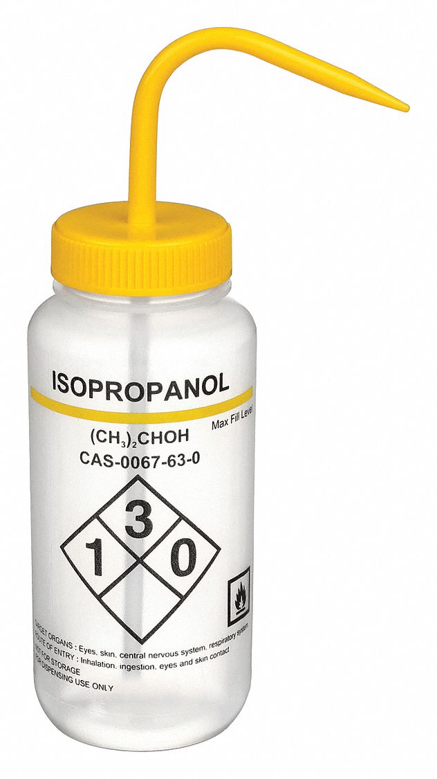 WASH BOTTLE,ISOPROPANOL,500 ML,PK6