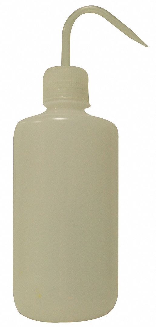Wash Bottle: 16 fl oz Capacity - oz, 500 mL Capacity - mL, No Imprinting or Write On, No Imprinting