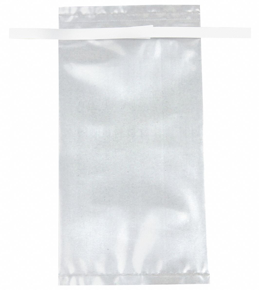 LAB SAFETY SUPPLY Sampling Bag, 9 in Length, 4.5 in Width, 18 oz