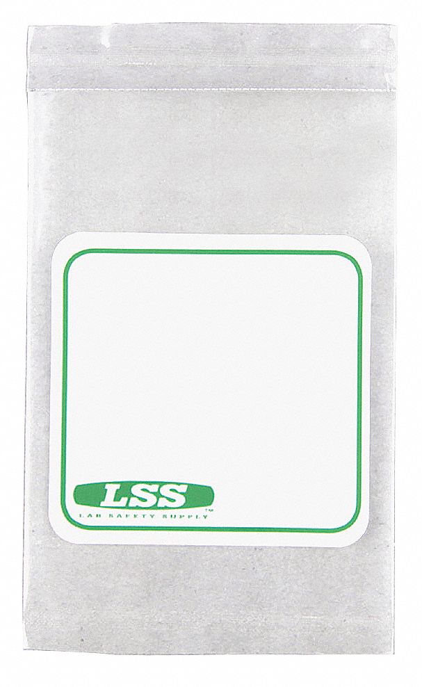 Sampling Bag: Write-On, Sterile, 2 fl oz Capacity - oz, 59 mL Capacity - mL, LDPE