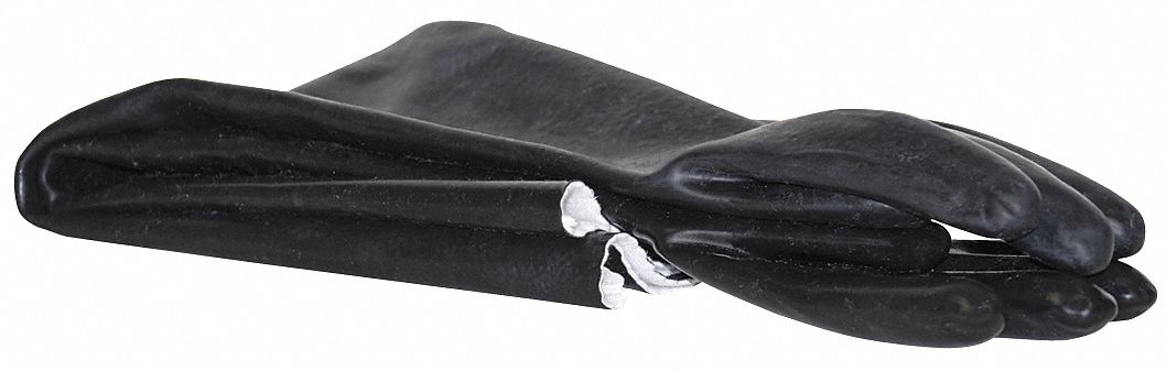 Blasting Glove Set: Left/Right Hand, 9 in Dia x 32 in L, Rubber, 2 PR