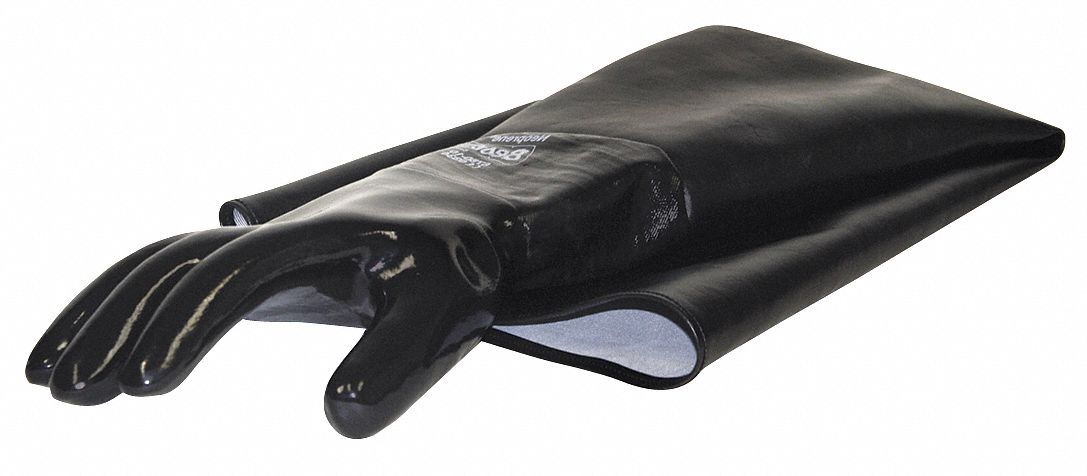 Blasting Gloves: Right Hand, 7 in Dia x 33 in L, Neoprene/Vinyl