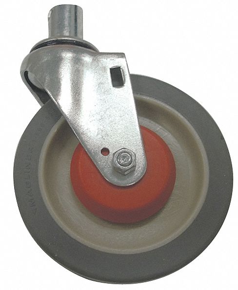 Swivel Caster, Thermoplastic Rubber 5"