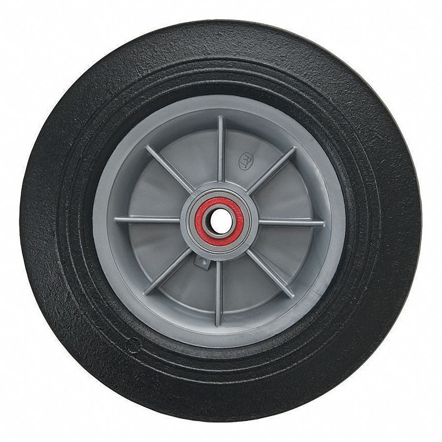 MAGLINE, Fits Magliner Brand, Hand Truck Wheel 10" dia., 1025, Solid Rubber 24JN17111025