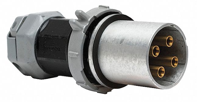 Plug: 200 A, 250V DC/600V AC, Style 1 Grounding, 4 Pole / 5 Wire Poles & Wires