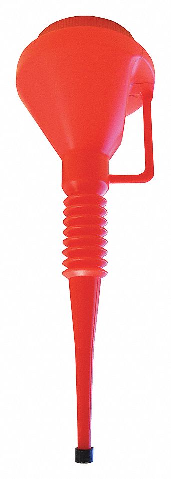 CLEAN FUNNEL, FLEXIBLE, ORANGE, 17 X 9/16 IN