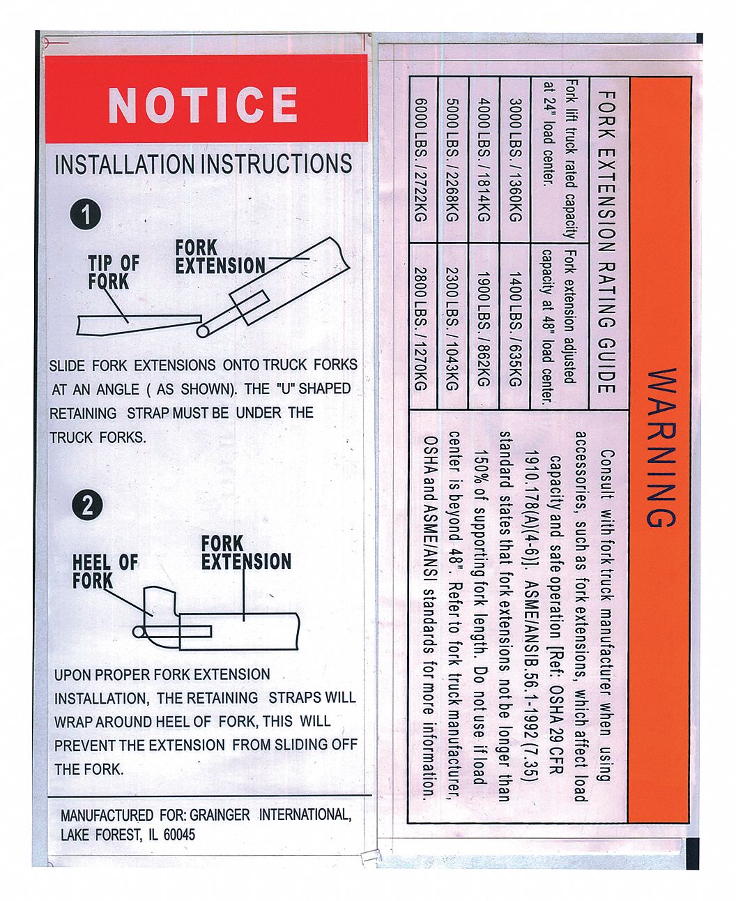Warning Label: MH2KFG801G