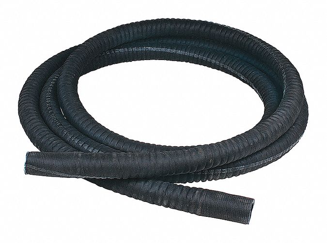 Vacuum Hose: 1 1/2 in Hose Dia, 20 ft Hose Lg, Neoprene, Black